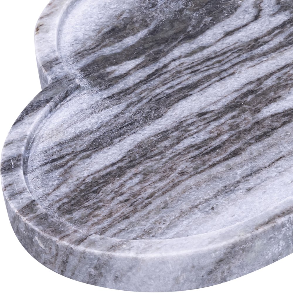 Rimini Panda Clover Shaped Marble Tray