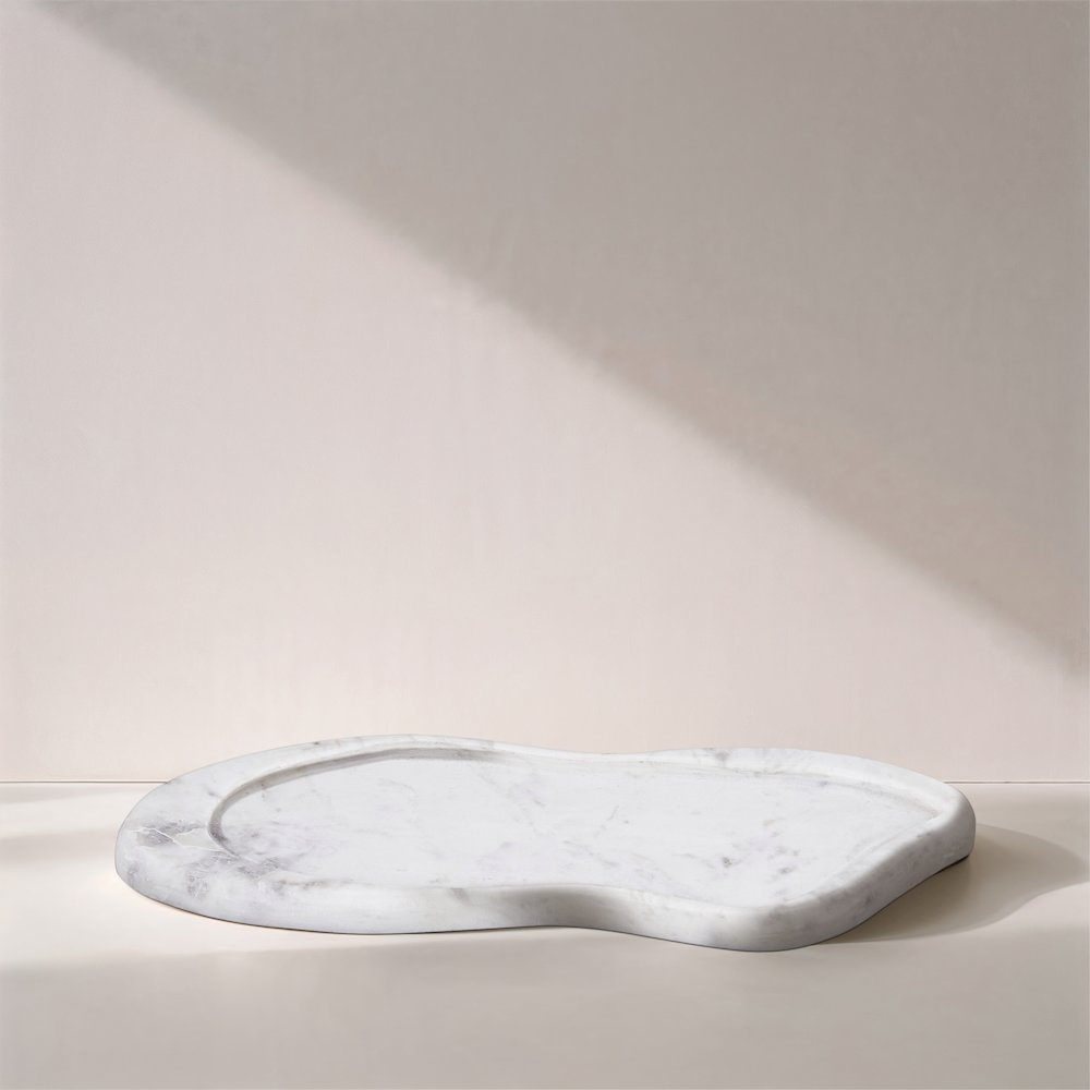 Arezzo White Marble Tray