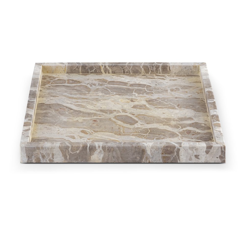 Barletta Beige Square Marble Tray