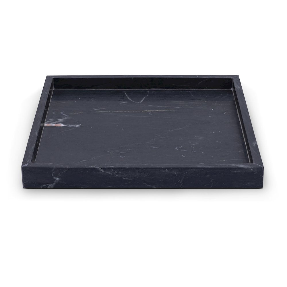 Barletta Black Square Marble Tray