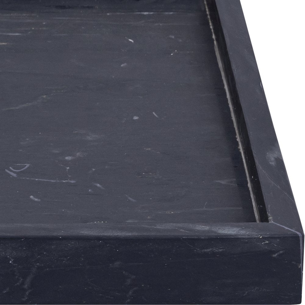 Barletta Black Square Marble Tray