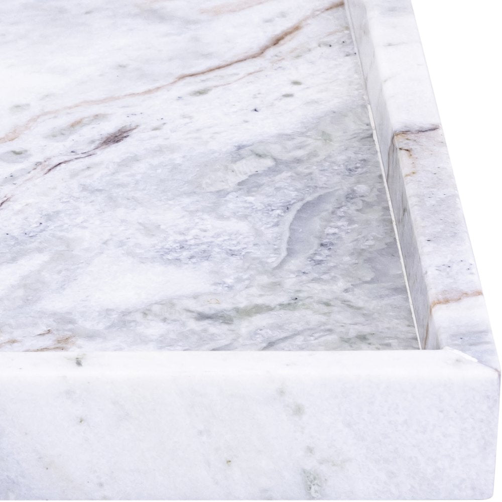 Barletta Brown Square Marble Tray