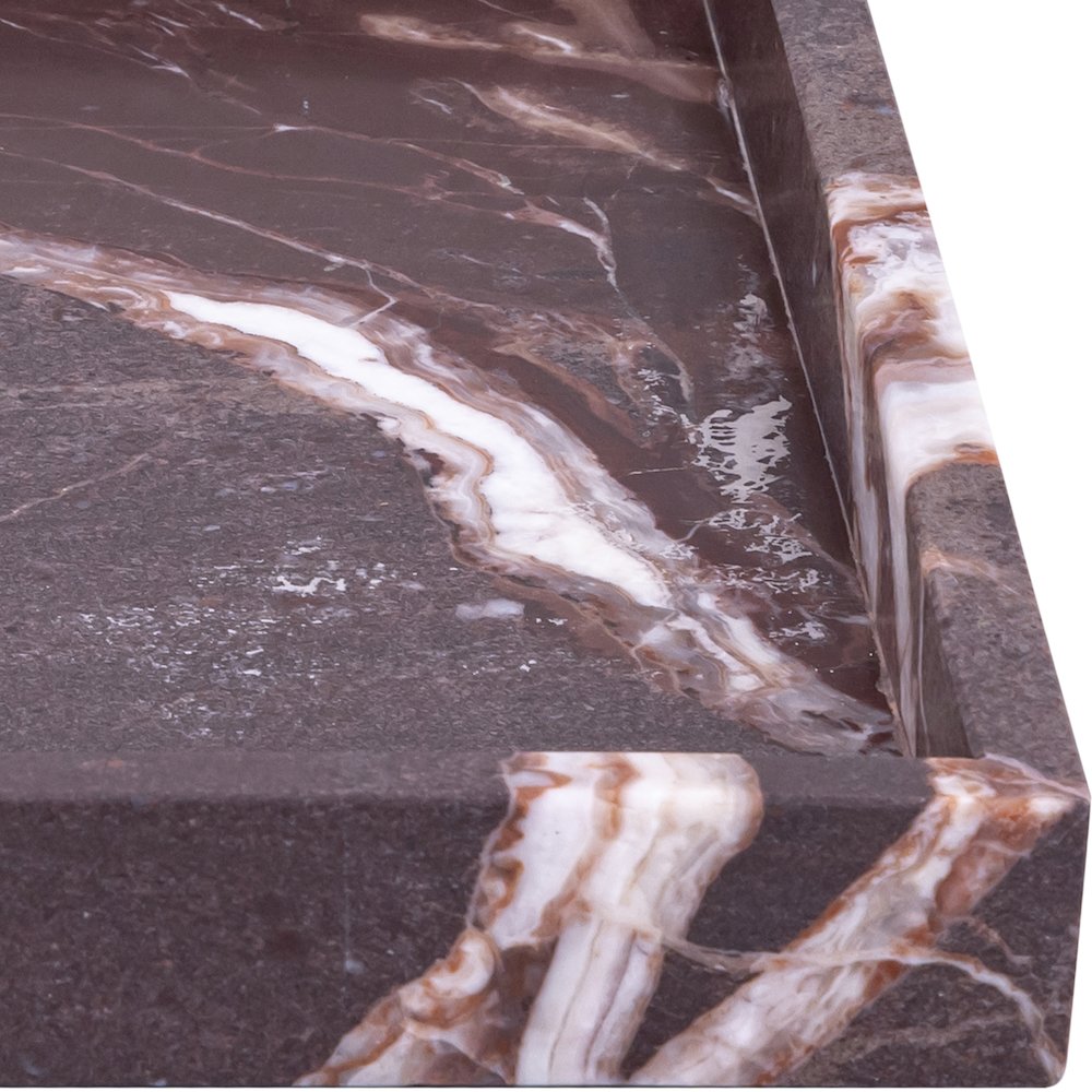 Barletta Cherry Square Marble Tray