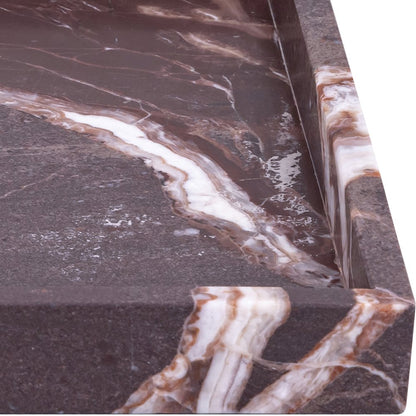 Barletta Cherry Square Marble Tray
