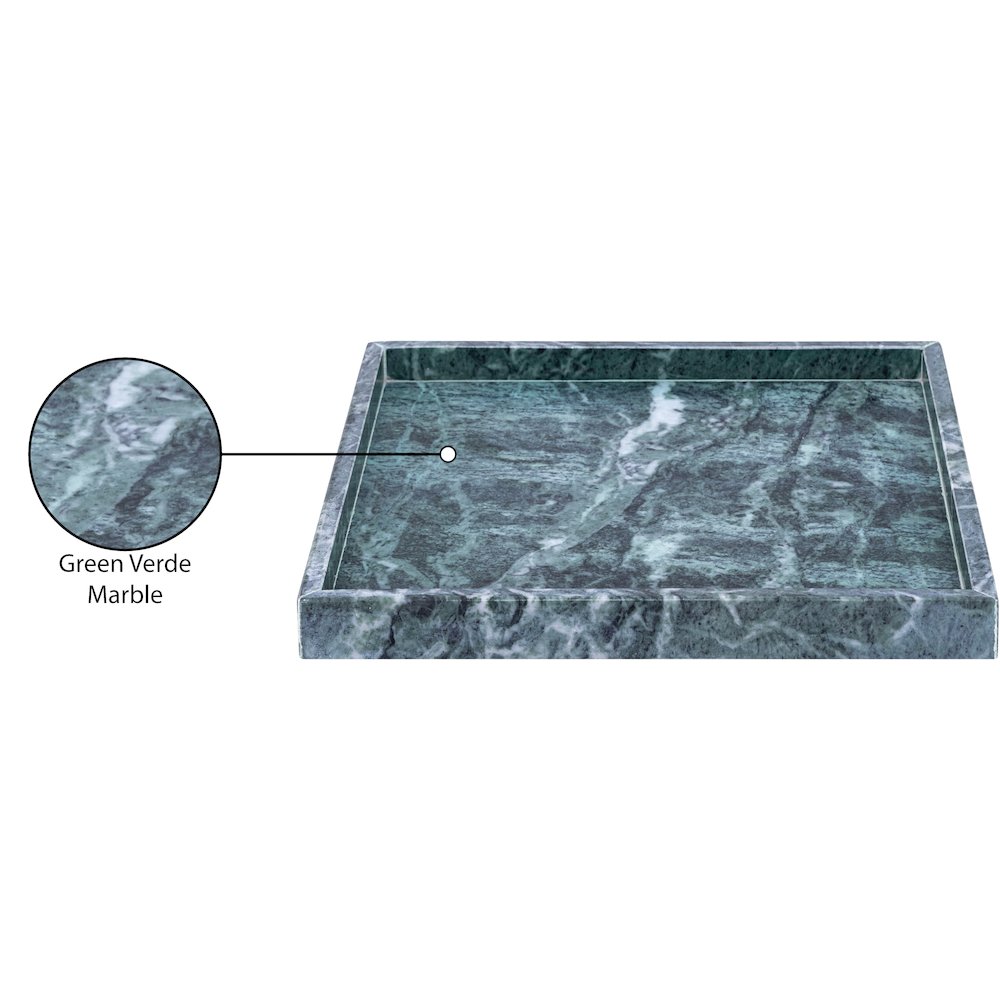 Barletta Green Square Marble Tray