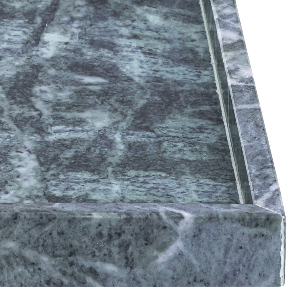 Barletta Green Square Marble Tray