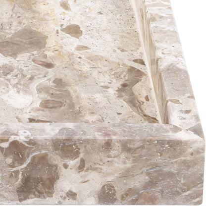 Barletta Beige Rectangular Marble Tray