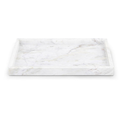 Barletta White Rectangular Marble Tray