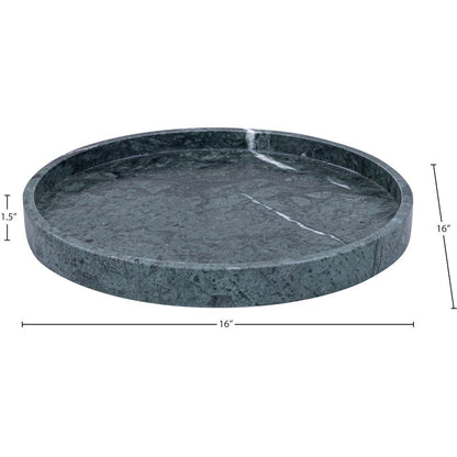 Barletta Green Round Marble Tray