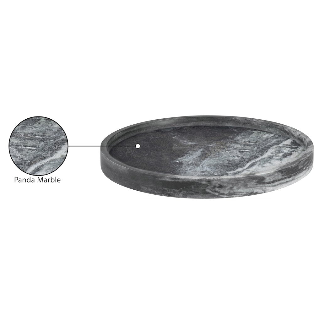 Barletta Panda Round Marble Tray