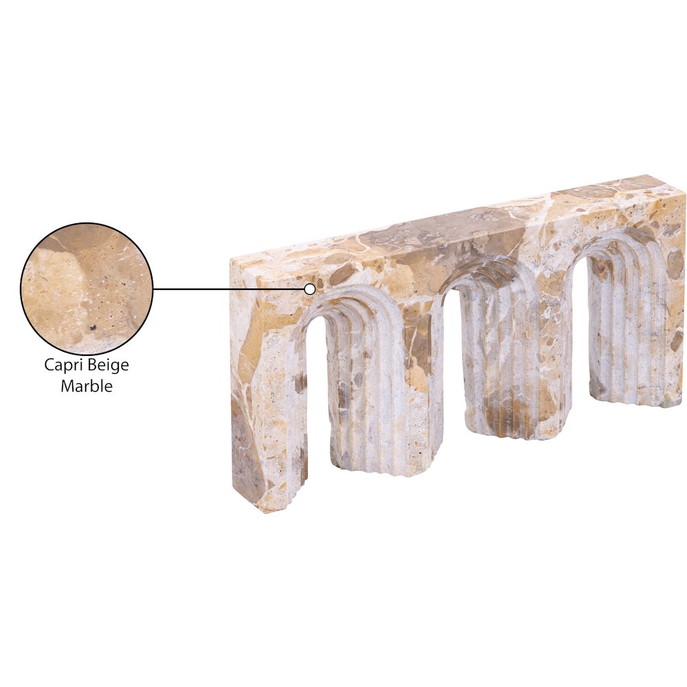 Curva Beige Marble Decorative Object