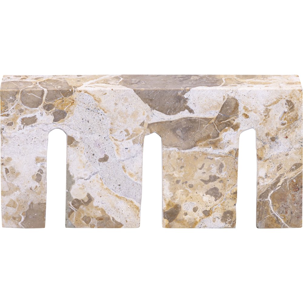 Curva Beige Marble Decorative Object