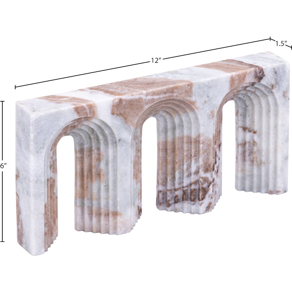 Curva Brown Marble Decorative Object