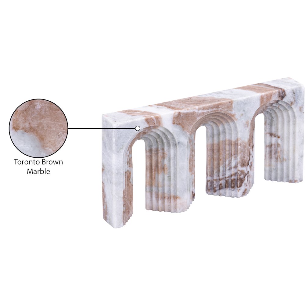 Curva Brown Marble Decorative Object