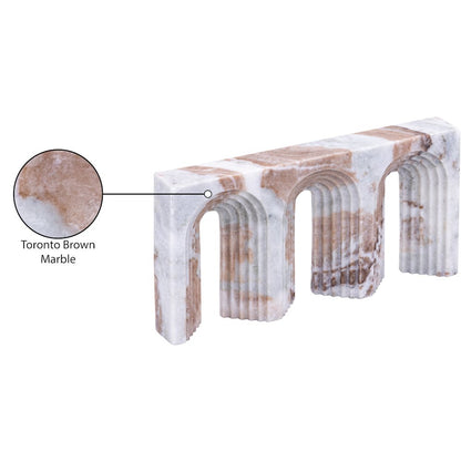 Curva Brown Marble Decorative Object