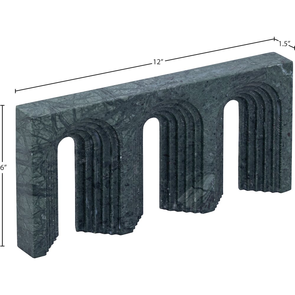 Curva Green Marble Decorative Object