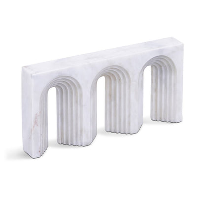 Curva White Marble Decorative Object