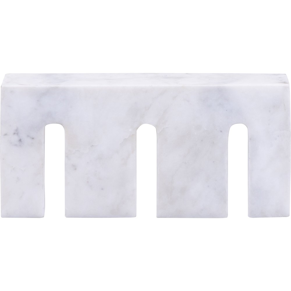 Curva White Marble Decorative Object