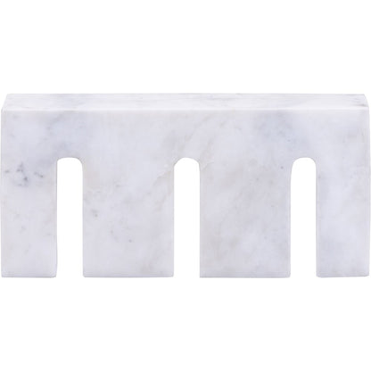 Curva White Marble Decorative Object