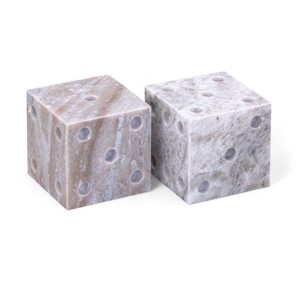 Dice Brown Marble Decorative Dice