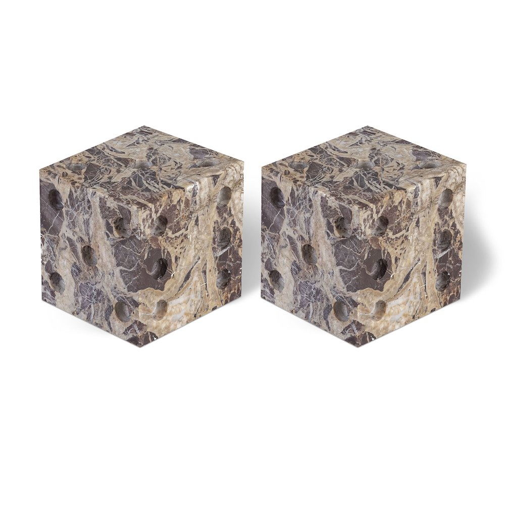 Dice Cherry Marble Decorative Dice