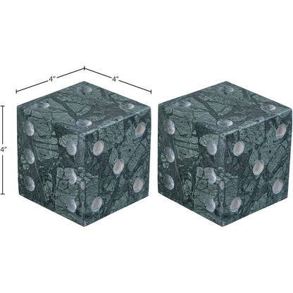 Dice Green Marble Decorative Dice