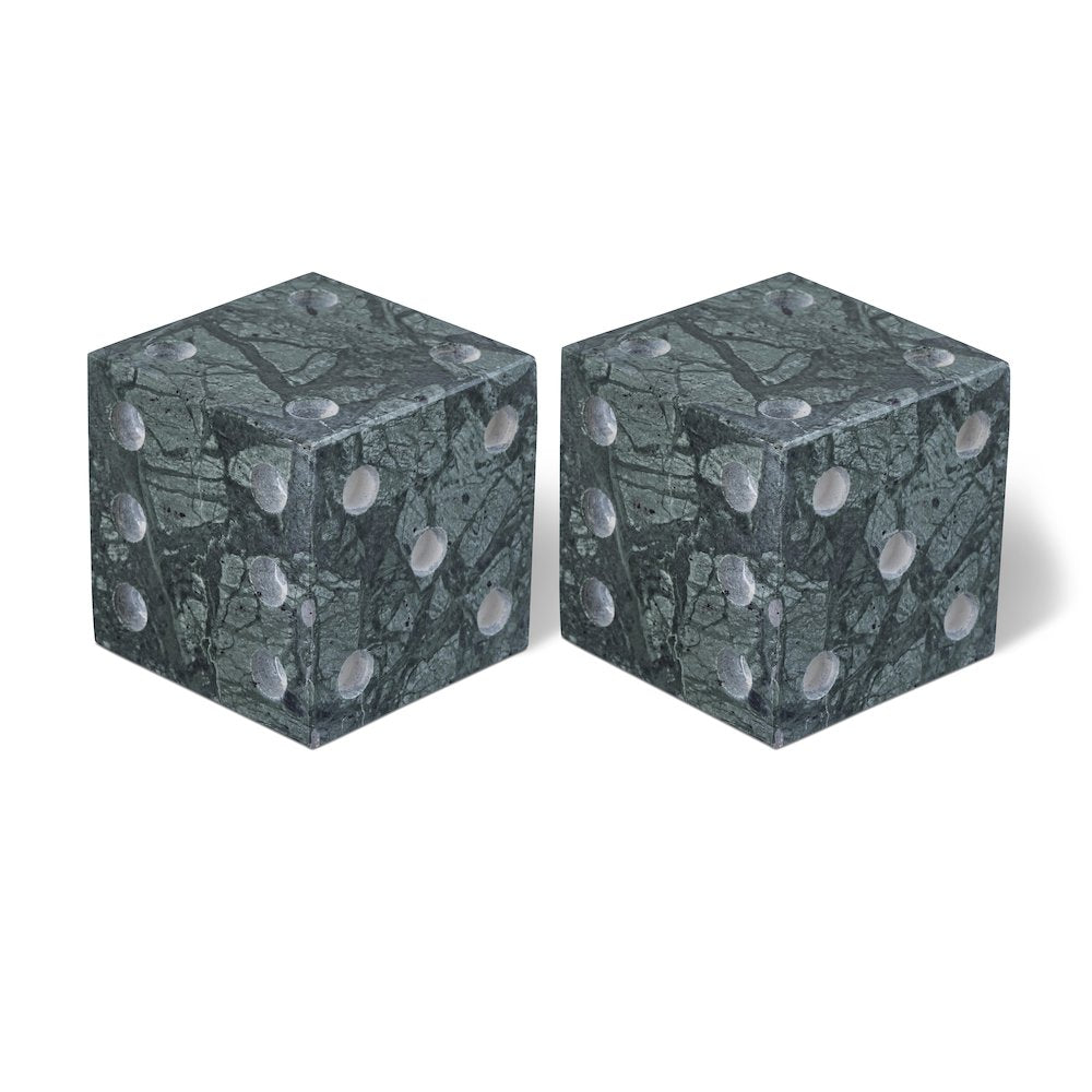 Dice Green Marble Decorative Dice