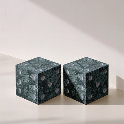 Dice Green Marble Decorative Dice