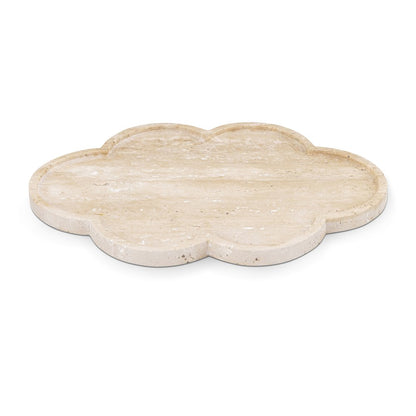 Rimini Beige Clover Shaped Travertine Tray