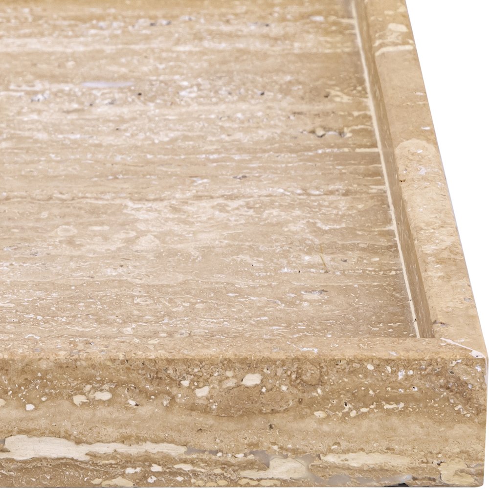 Barletta Beige Square Travertine Tray