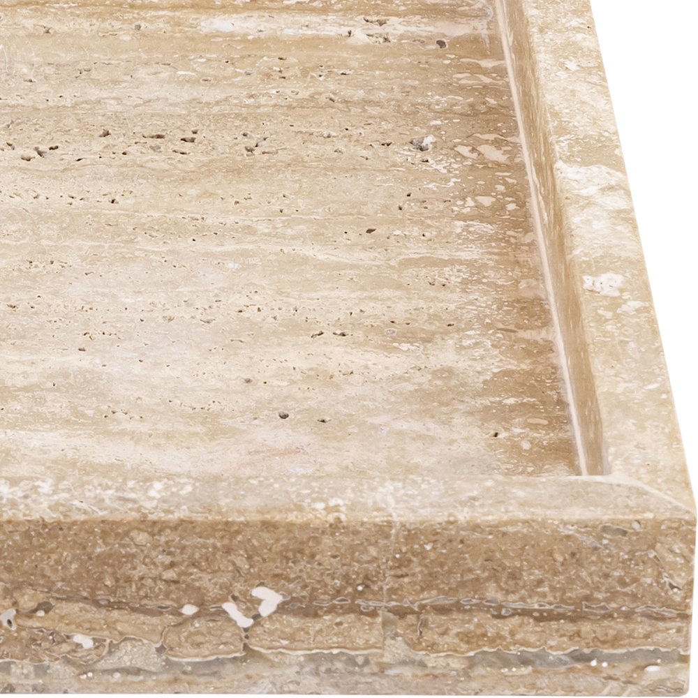 Barletta Beige Rectangular Travertine Tray