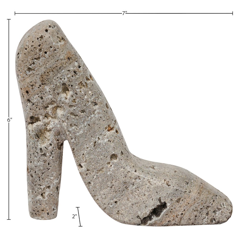 Meryl Grey Travertine Tabletop Object