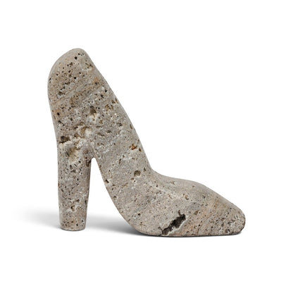 Meryl Grey Travertine Tabletop Object