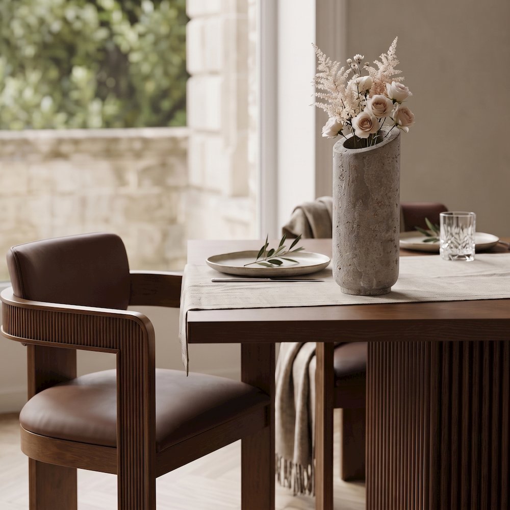 Lochlan Grey Travertine Vase