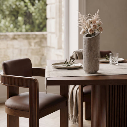 Lochlan Grey Travertine Vase
