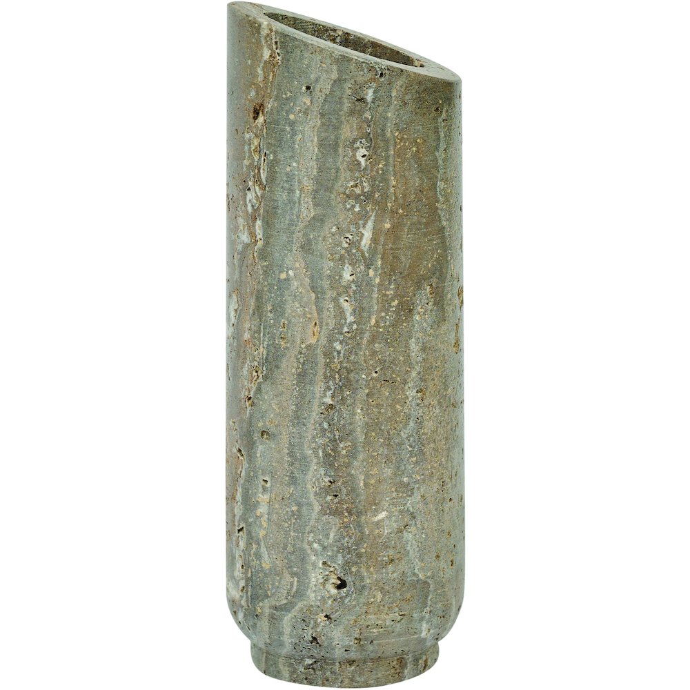 Lochlan Grey Travertine Vase