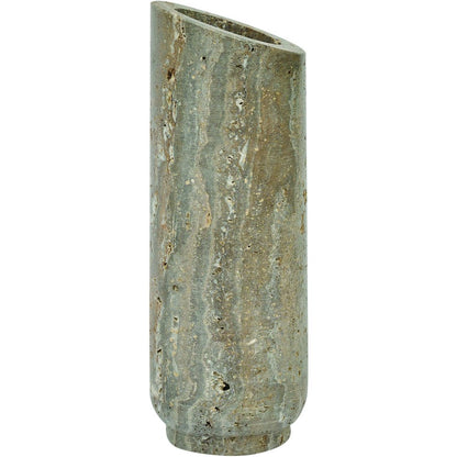Lochlan Grey Travertine Vase