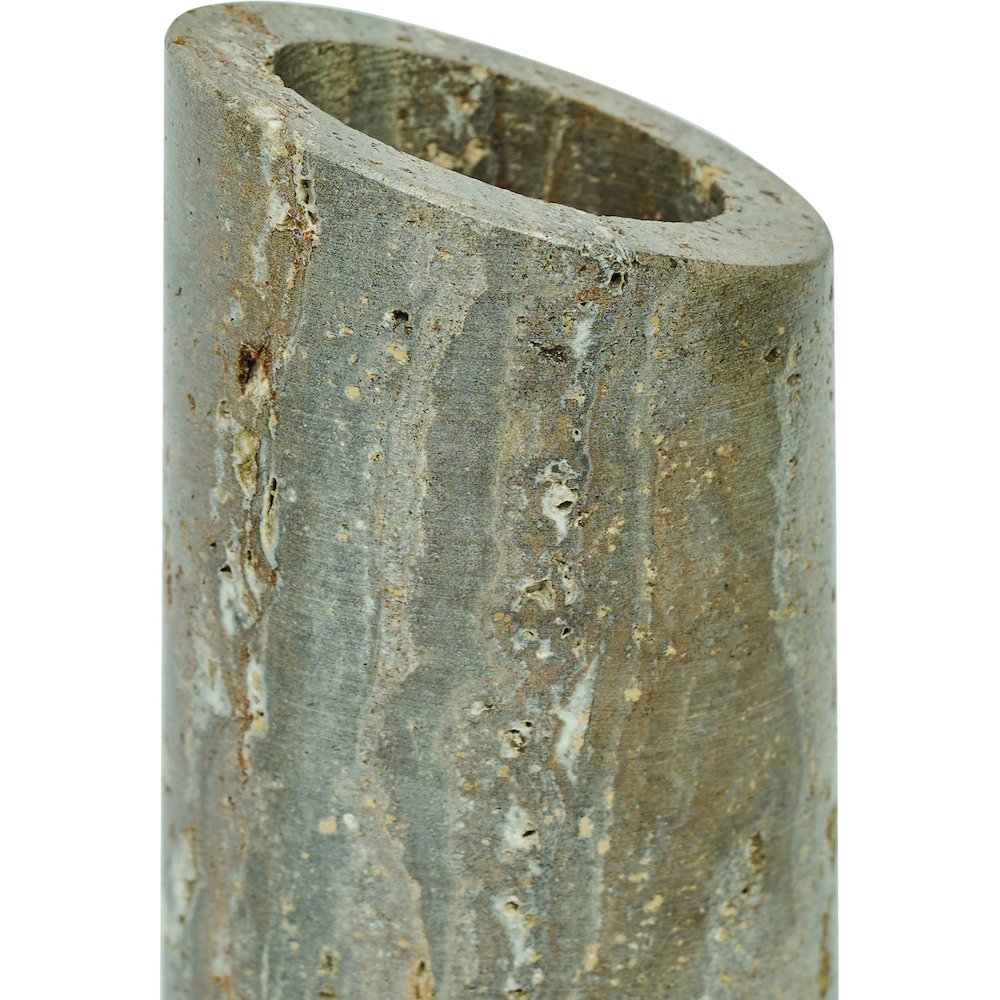 Lochlan Grey Travertine Vase