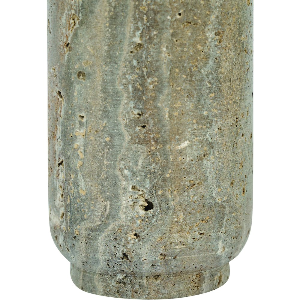Lochlan Grey Travertine Vase