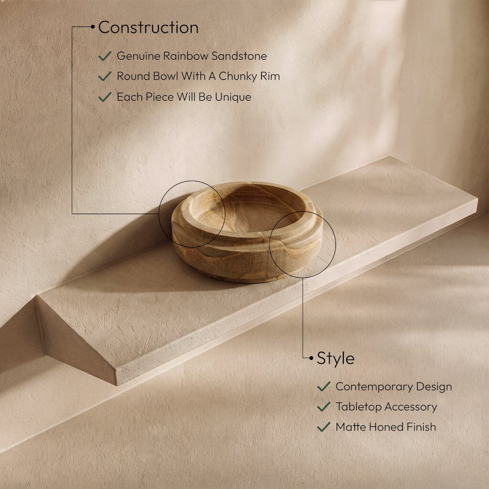 Parsons Sand Sandstone Bowl