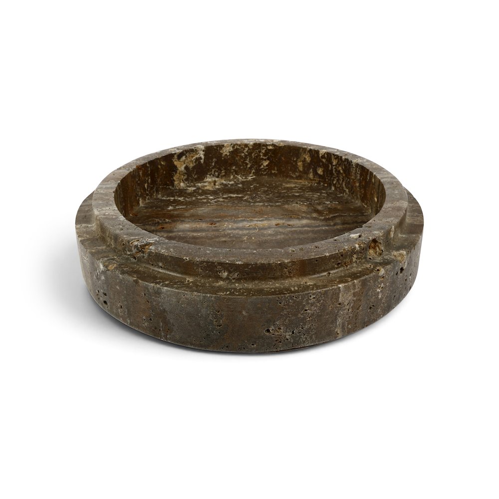 Parsons Grey Travertine Bowl