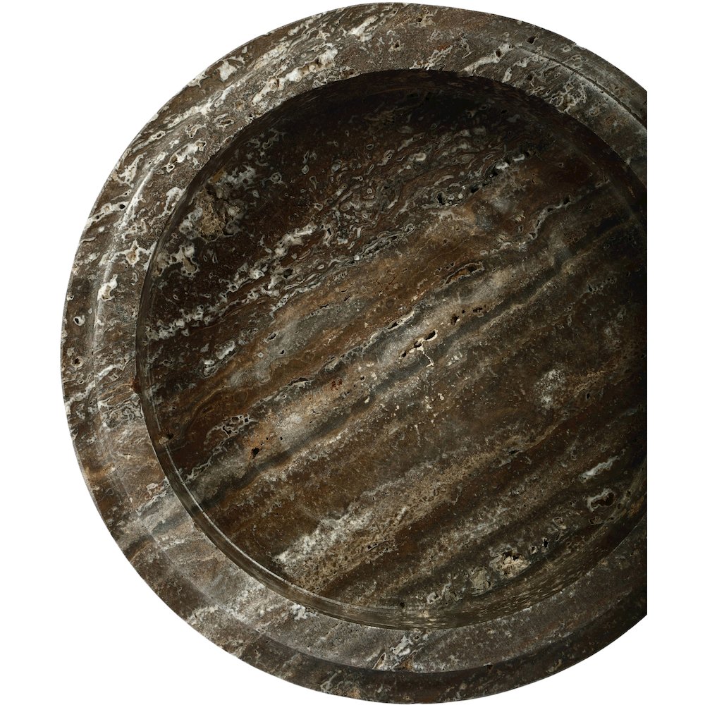 Parsons Grey Travertine Bowl