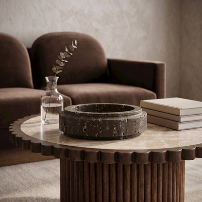 Parsons Grey Travertine Bowl