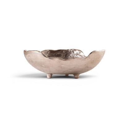 Calyx Silver Aluminum Decorative Bowl