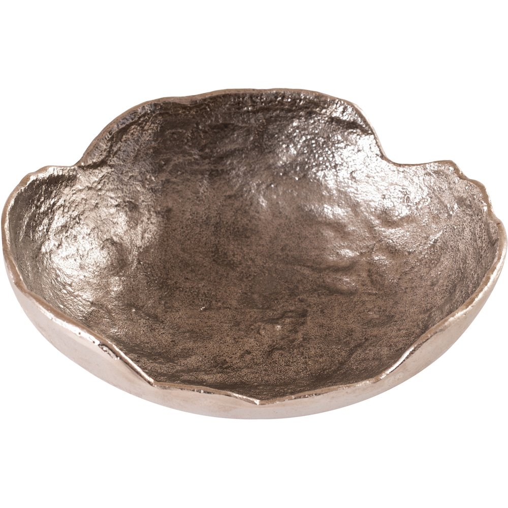 Calyx Silver Aluminum Decorative Bowl