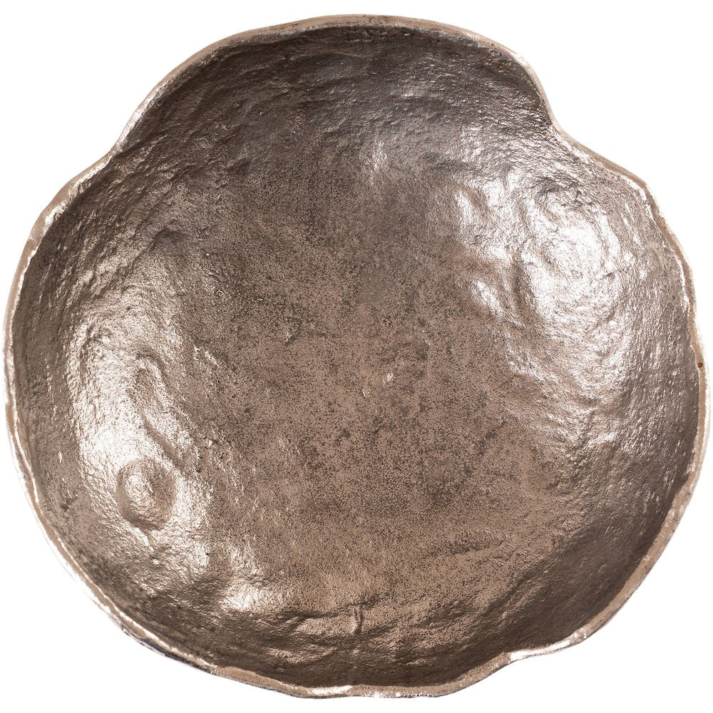 Calyx Silver Aluminum Decorative Bowl