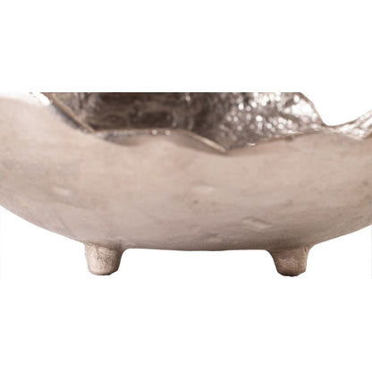 Calyx Silver Aluminum Decorative Bowl