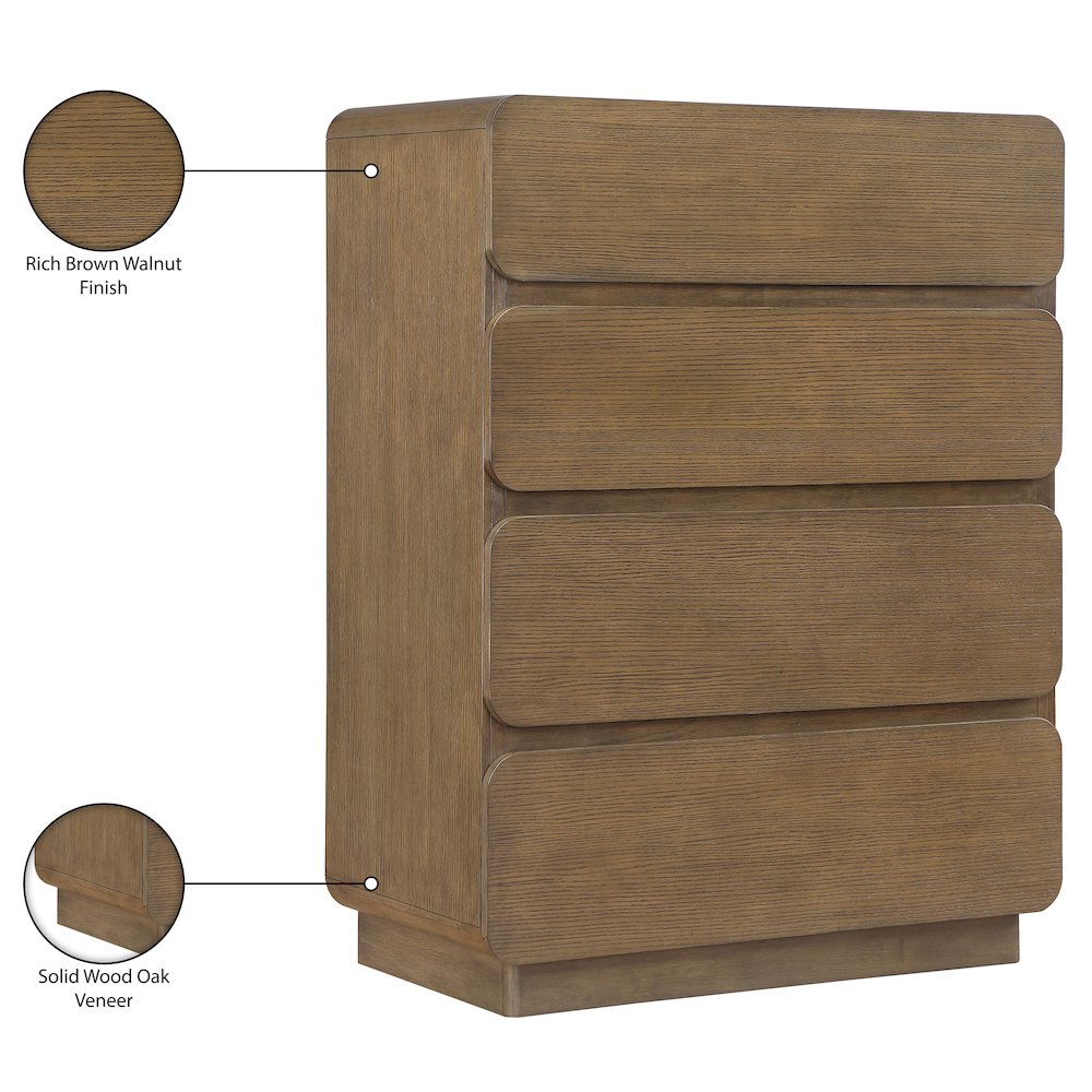 Adagio Brown Solid Wood And Oak Veneer Chest