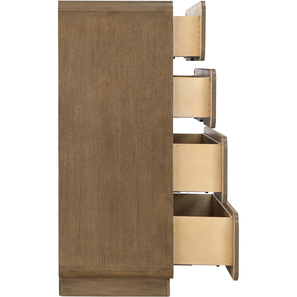 Adagio Brown Solid Wood And Oak Veneer Chest