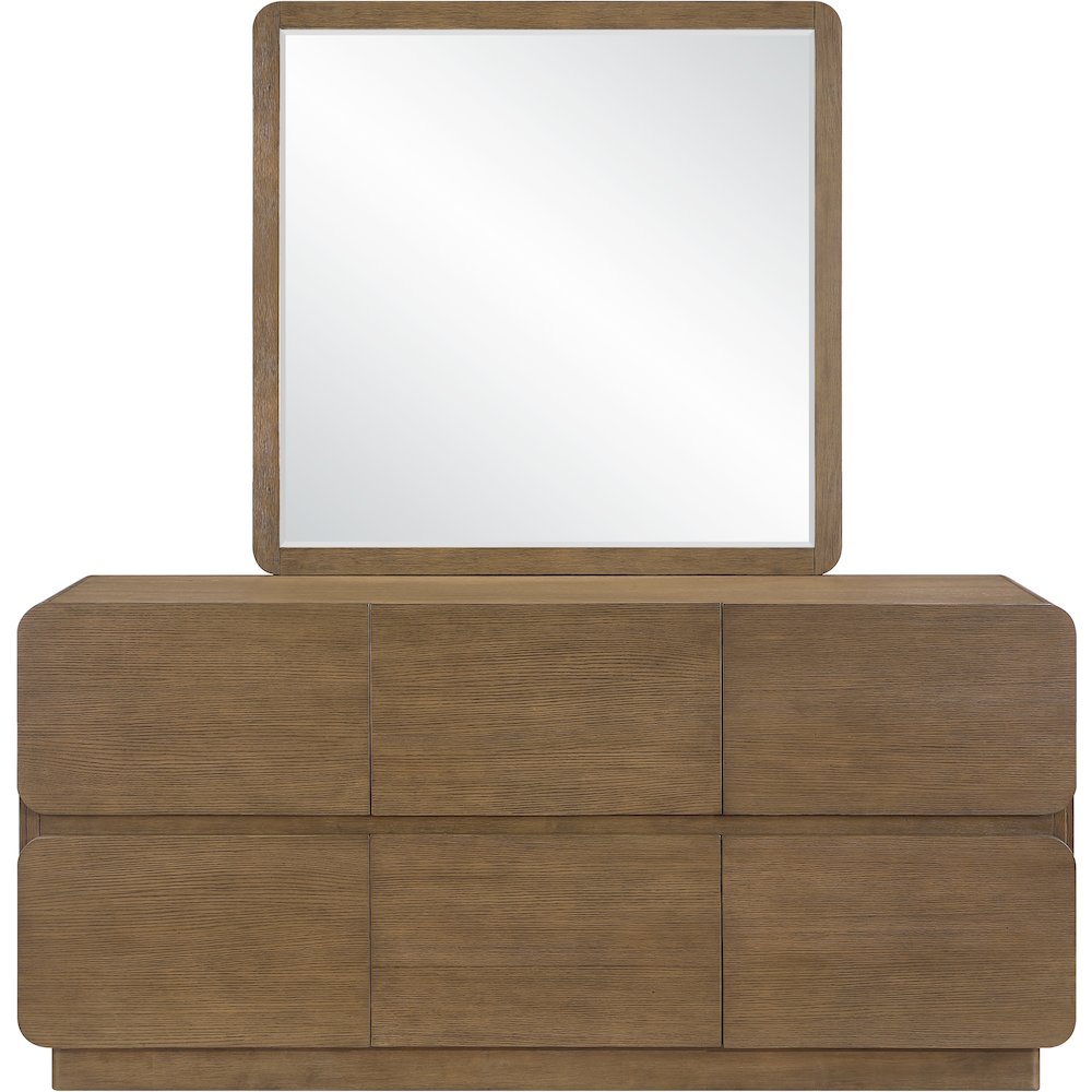 Adagio Brown Solid Wood And Oak Veneer Mirror